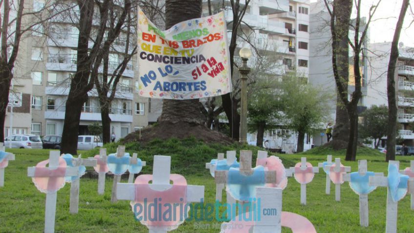 Bajo el lema "Tandil defiende a la vida", vecinos marcharon contra el aborto