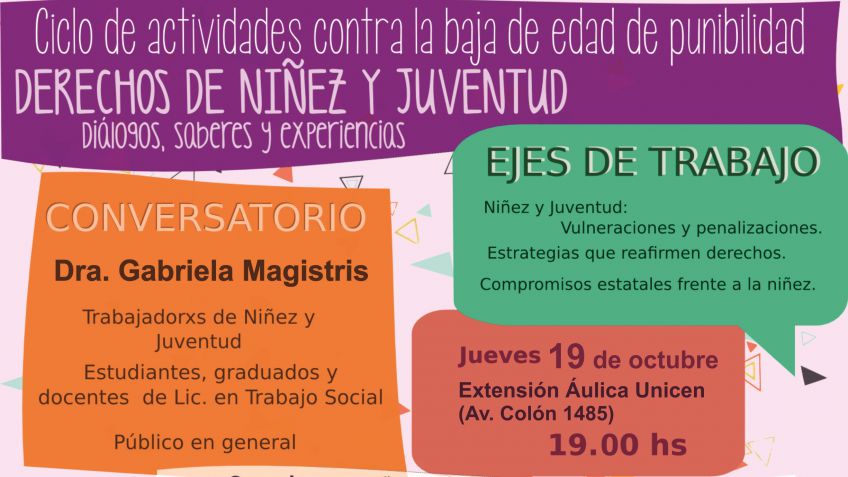 Conversatorio sobre Derechos de Niñez y Juventud con la presencia de la Dra. Gabriela Magistris