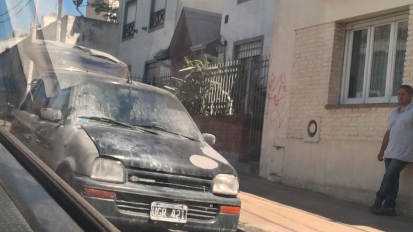 Principio de incendio en un vehículo