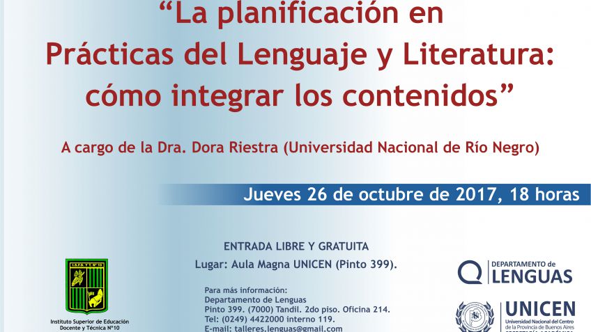 Conferencia sobre planificación de prácticas de lenguaje y literatura