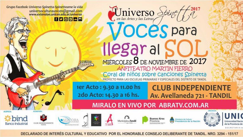 "Voces para llegar al sol" se puede seguir en vivo por internet