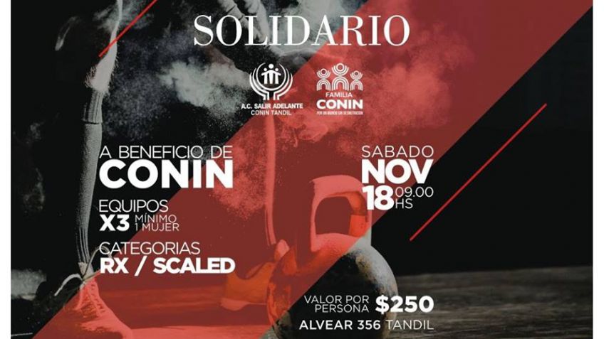 Jornada de crossfit solidario a beneficio de CONIN Tandil