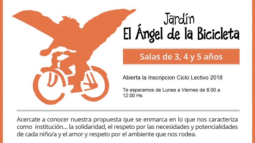 El jardín de infantes "El Ángel De La Bicicleta" abre la inscripción