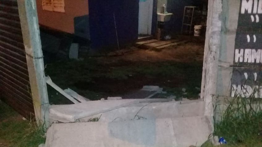 Camión le tiró los planchones y se fugó