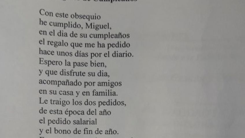 En su cumpleaños, el intendente recibió un vino, una poesía, un pedido de bono de fin de año y aumento salarial