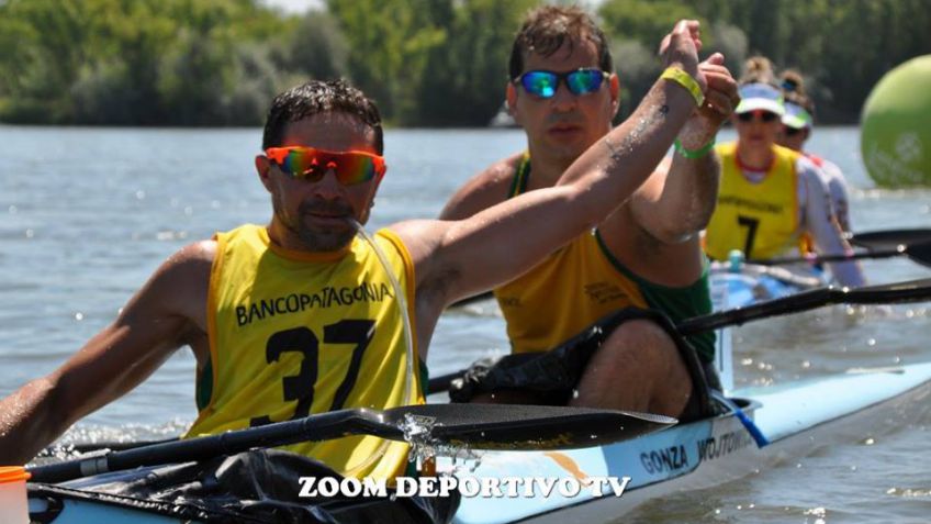 Pablo Maffezzoli a buen ritmo en la Regata del Río Negro