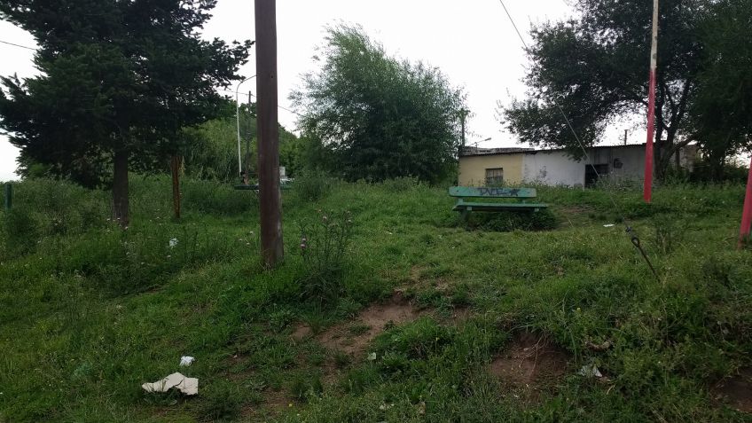 Quejas por el estado de la plaza en Magallanes y Dufau