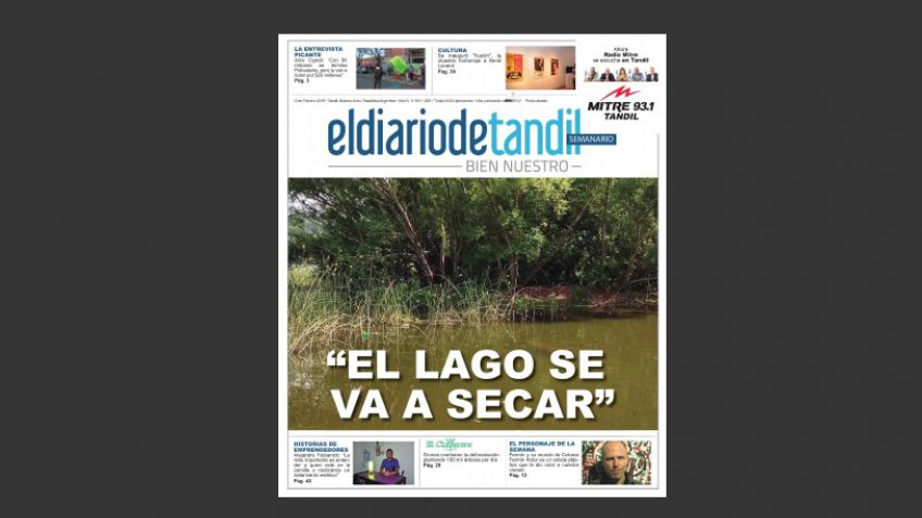 "El lago se va a secar", la tapa del semanario