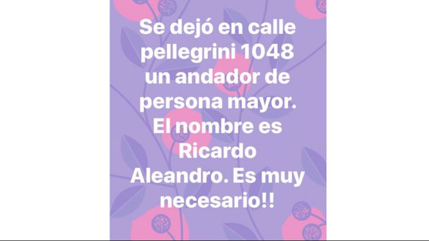Se perdió un andador de persona mayor