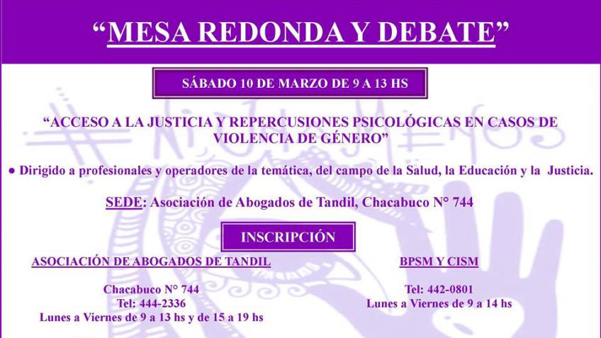 La Asociación de Abogados de Tandil convoca a una "Mesa redonda y debate"
