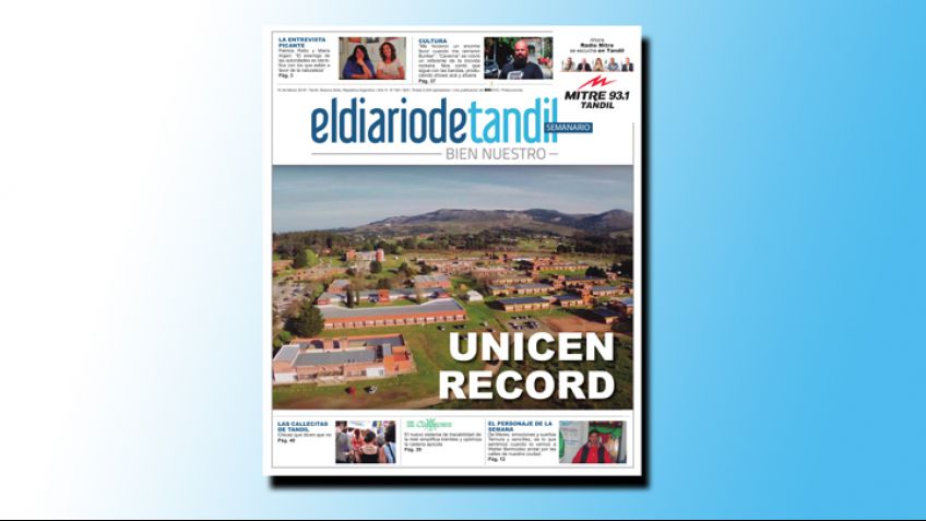 "Unicen record", la tapa del Semanario