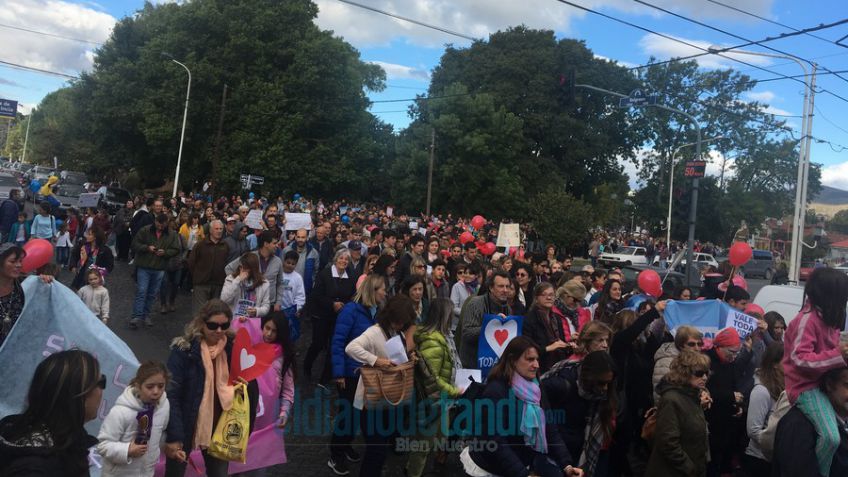 Un numeroso grupo marchó contra la legalización del aborto