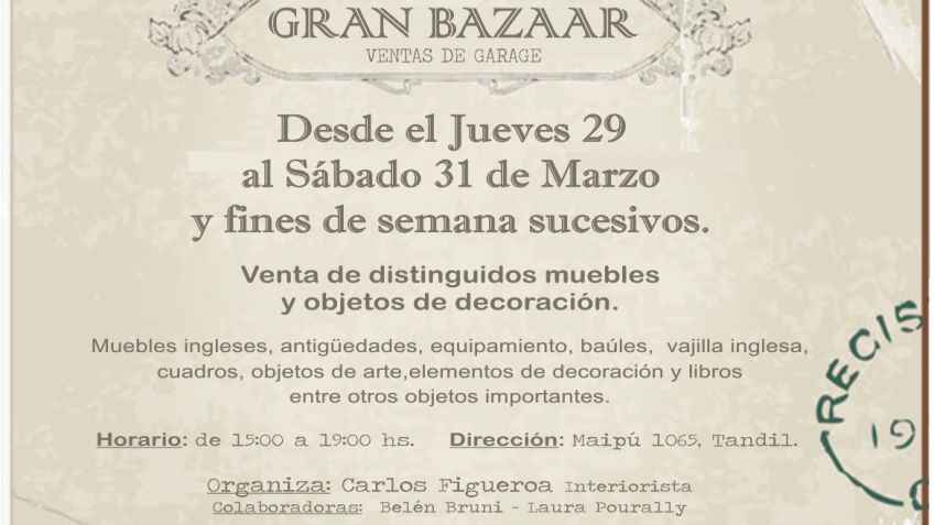 Venta de distinguidos muebles y objetos de decoración