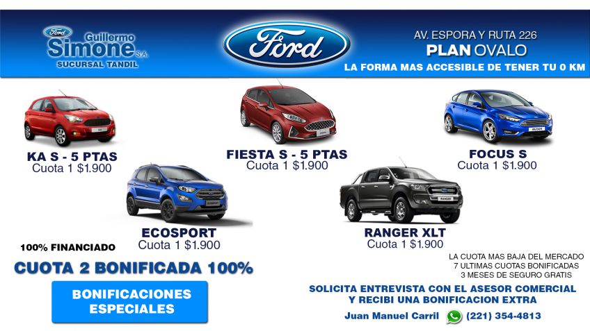 Accedé a un Ford 0km totalmente financiado
