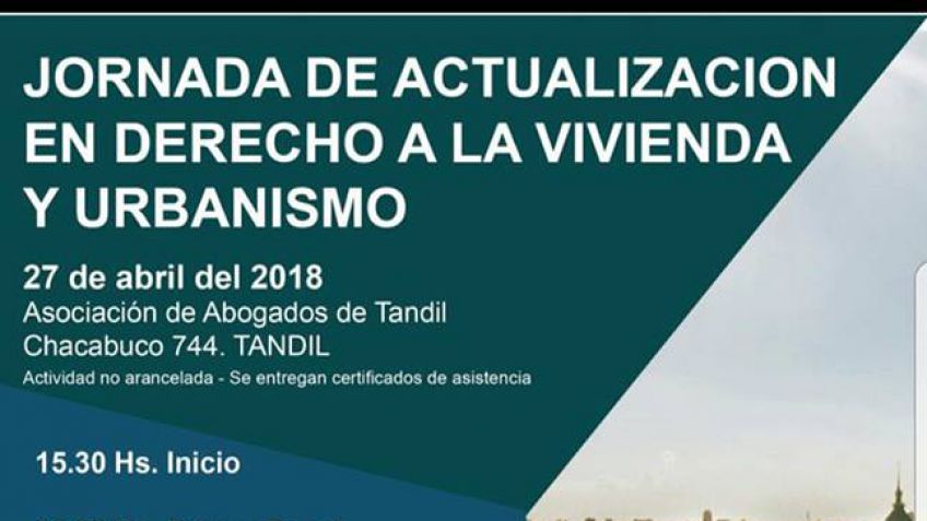El viernes se realizará jornada de "Actualización en derecho a la Vivienda y Urbanismo"