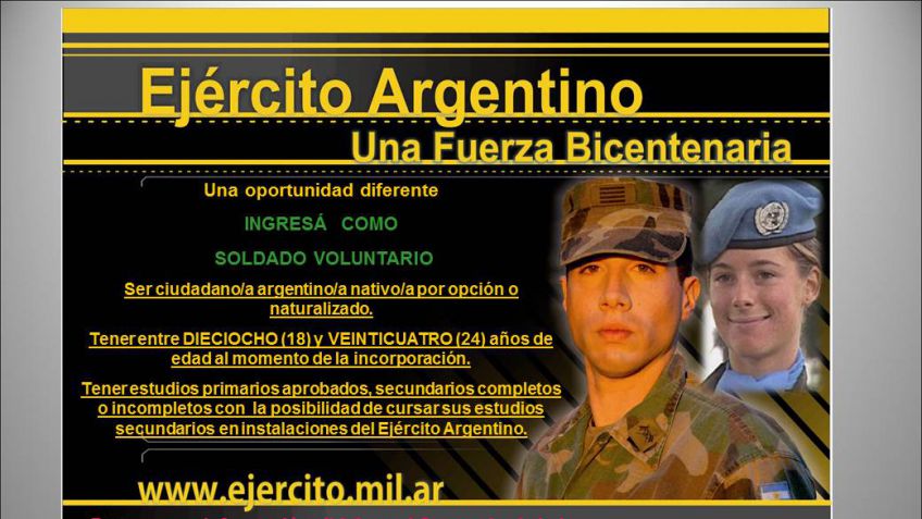 Incorporación al Servicio Militar Voluntario en la guarnición del ejército Tandil