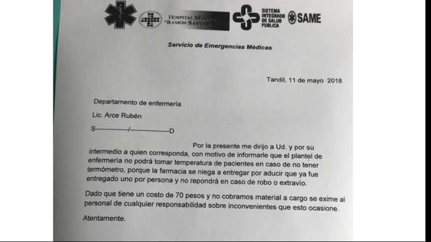 Si vas al hospital, llevate tu propio termómetro