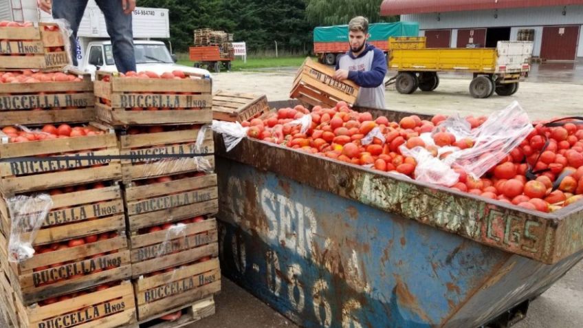 Por la caída en ventas tiran toneladas de frutas y verduras en Mar del Plata