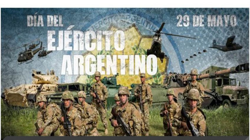 Muestra estática de material por el Día del Ejército Argentino