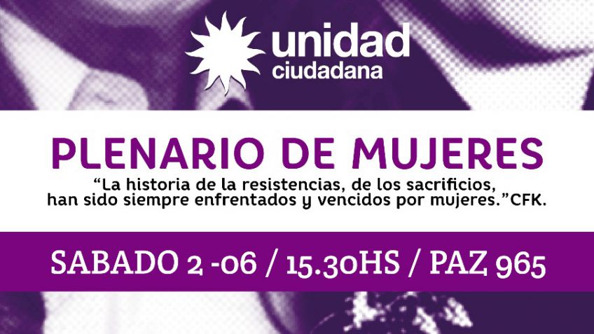Las mujeres de Unidad Ciudadana se reúnen en plenario ante una nueva movilización