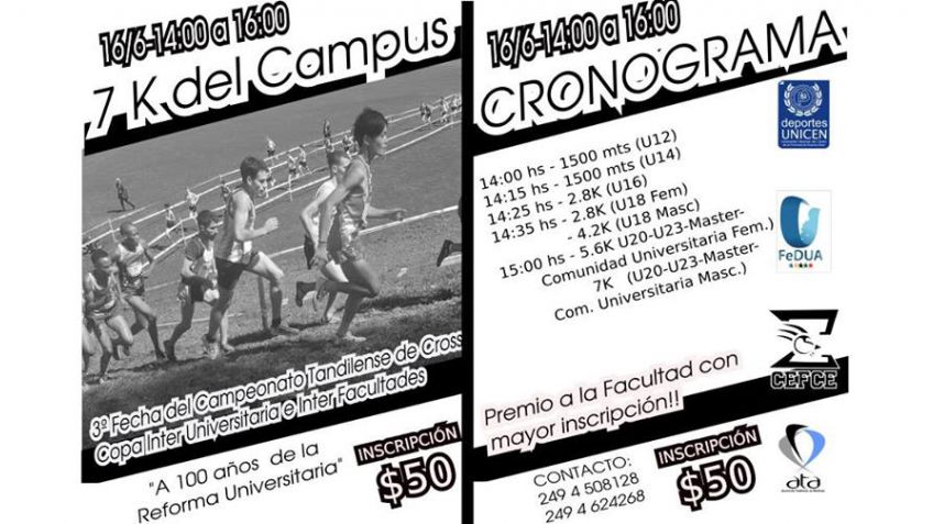 3ra. Fecha Campeonato Local de Cross, Copa Interfacultades e Interuniversidades