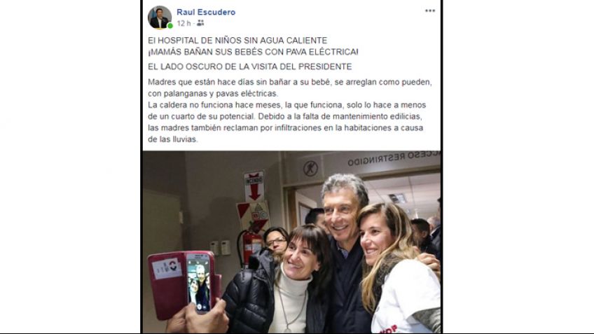 El lado oscuro de la visita del presidente: ¡Mamás bañan sus bebés con pava eléctrica!