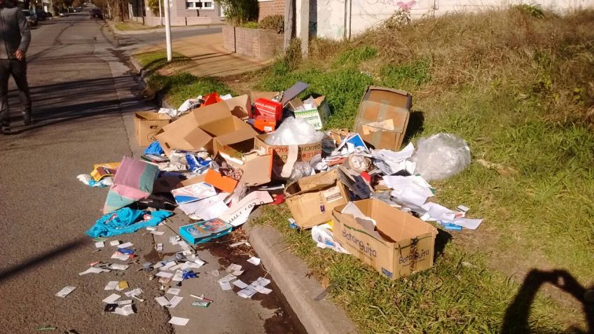 Basura desparramada