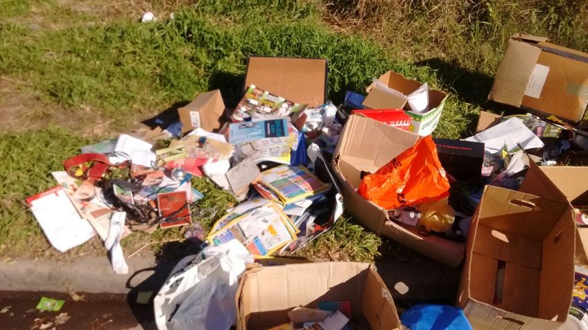 Basura desparramada