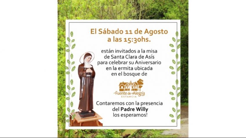 Misa aniversario Santa Clara de Asís
