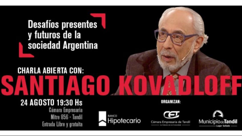 Santiago Kovadloff brindará una charla en la Cámara Empresaria
