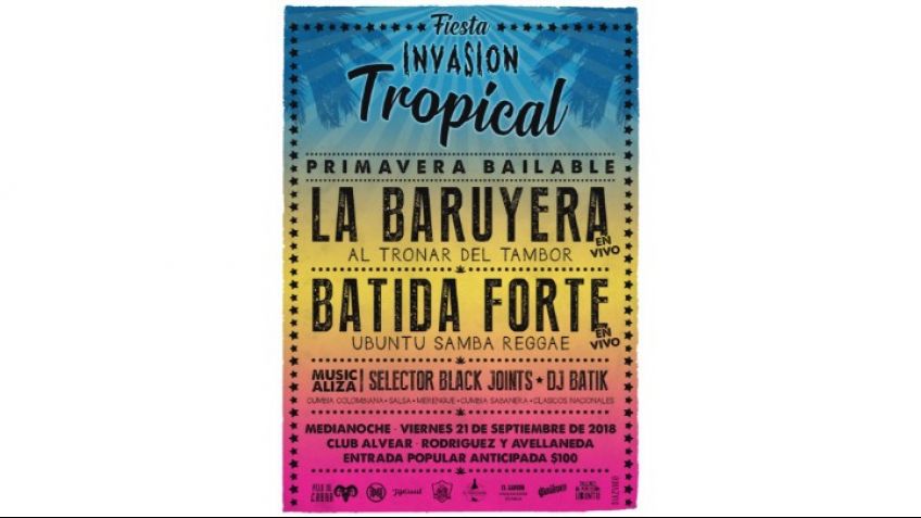 La Invasión Tropical llega a Club Alvear
