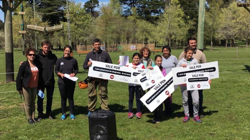 Ganadores del concurso El árbol y yo, disfrutaron del Parque Aéreo de Aventura Tandil