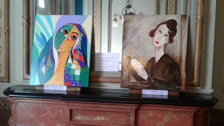 "Miradas" el capricho de pintar en familia, en la Casa de la Cultura