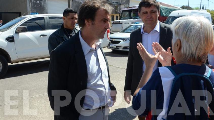 Mariano Pereyra Iraola tuvo un cruce con docentes durante la visita de Macri a Olavarría