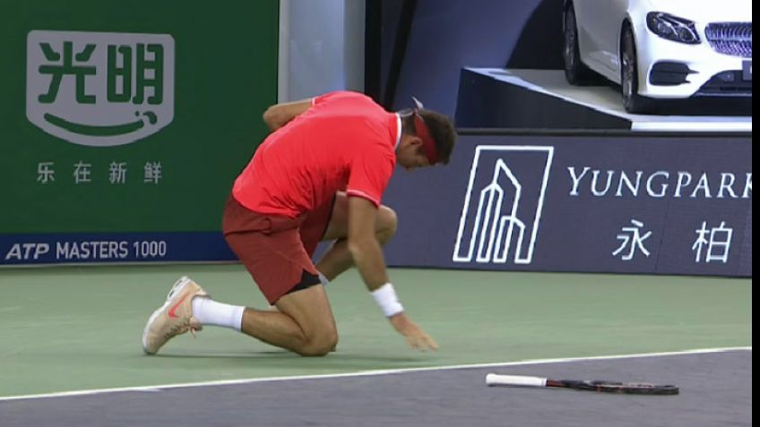 Del Potro se retiró lesionado de Shanghai