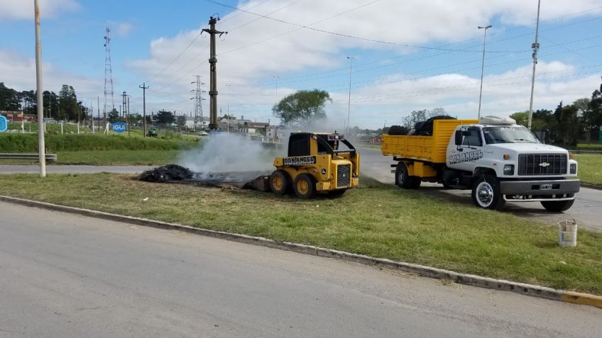 Más de 7000 kilos de basura tras el corte de ruta