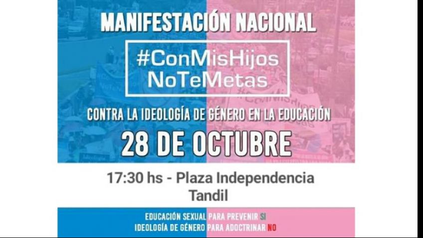 Otra convocatoria para rechazar la ideología de género en la educación 