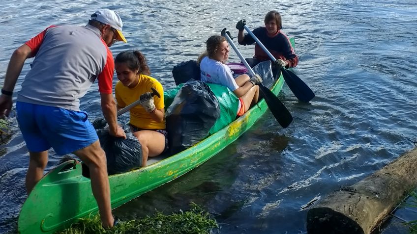Se llevó a cabo una nueva limpieza del Lago del Fuerte