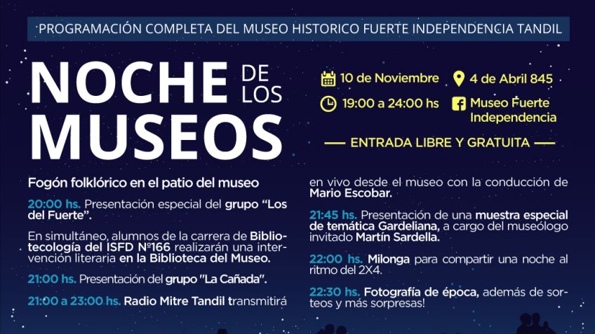 Programación  Muhfit - Noche De Los Museos 2018