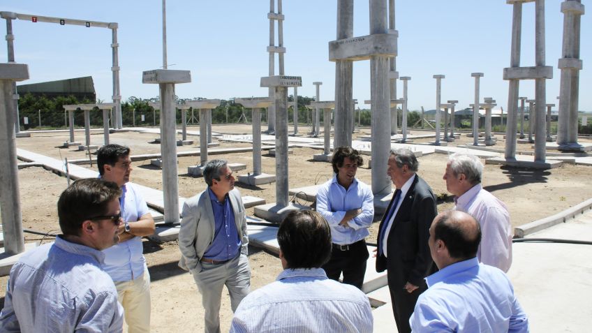 Lunghi recorrió la obra de construcción de la Nueva Estación Transformadora