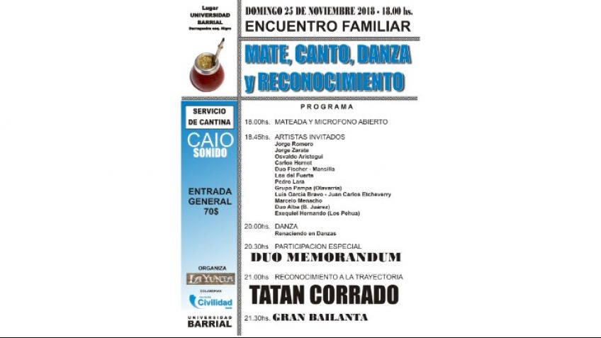 Gran Encuentro Familiar y Homenaje a Tatan Corrado