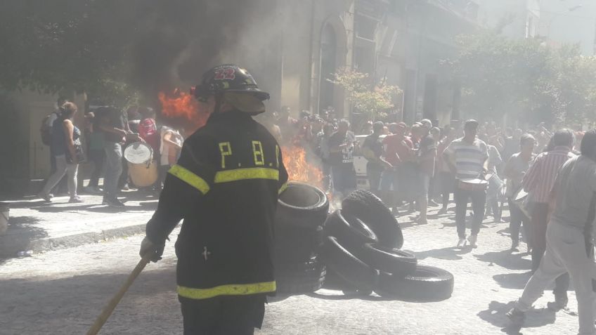 Integrantes de la 1º de octubre detenidos tras nuevo bloqueo a Secretaría de Trabajo