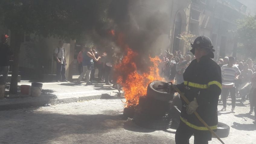 Integrantes de la 1º de octubre detenidos tras nuevo bloqueo a Secretaría de Trabajo