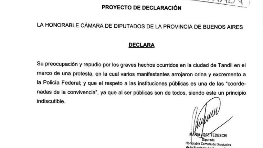 El ataque a la Policía llegó a la Cámara de Diputados de la Provincia
