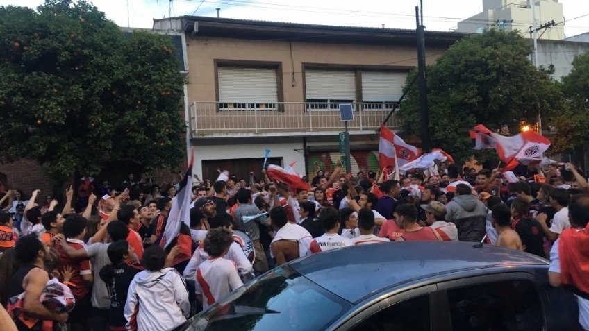 Los riverplatenses de Tandil también festejaron la Copa Libertadores