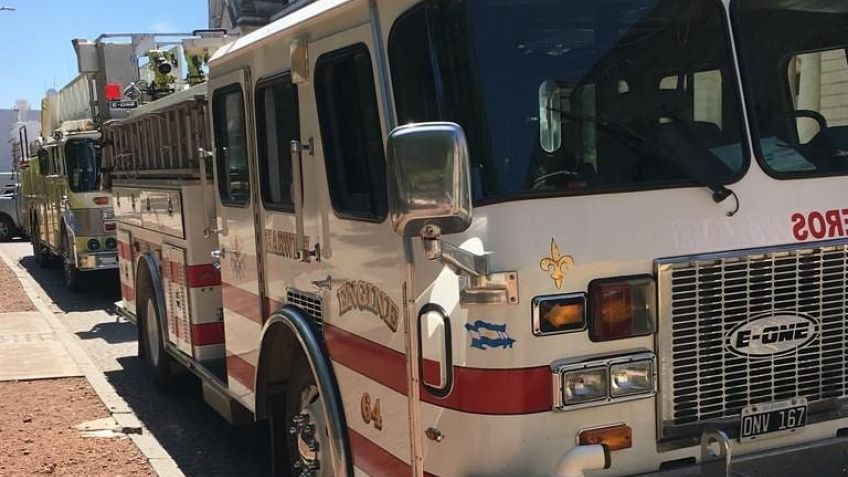 Este es el nuevo autobomba del cuartel central de bomberos