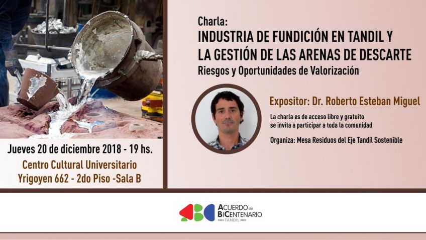  Se realizara una charla sobre gestión de residuos de la industria de fundición