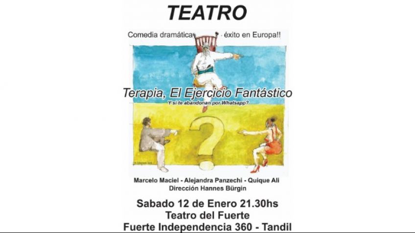 "Terapia, el ejercicio fantástico", este sábado en el Teatro del Fuerte
