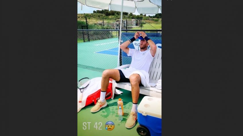Con 42ºC de térmica, Del Potro hizo tenis en Tandil
