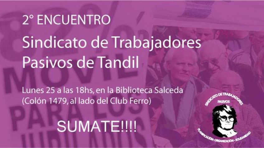 Nueva reunión para la conformación del sindicato de jubilados y jubiladas